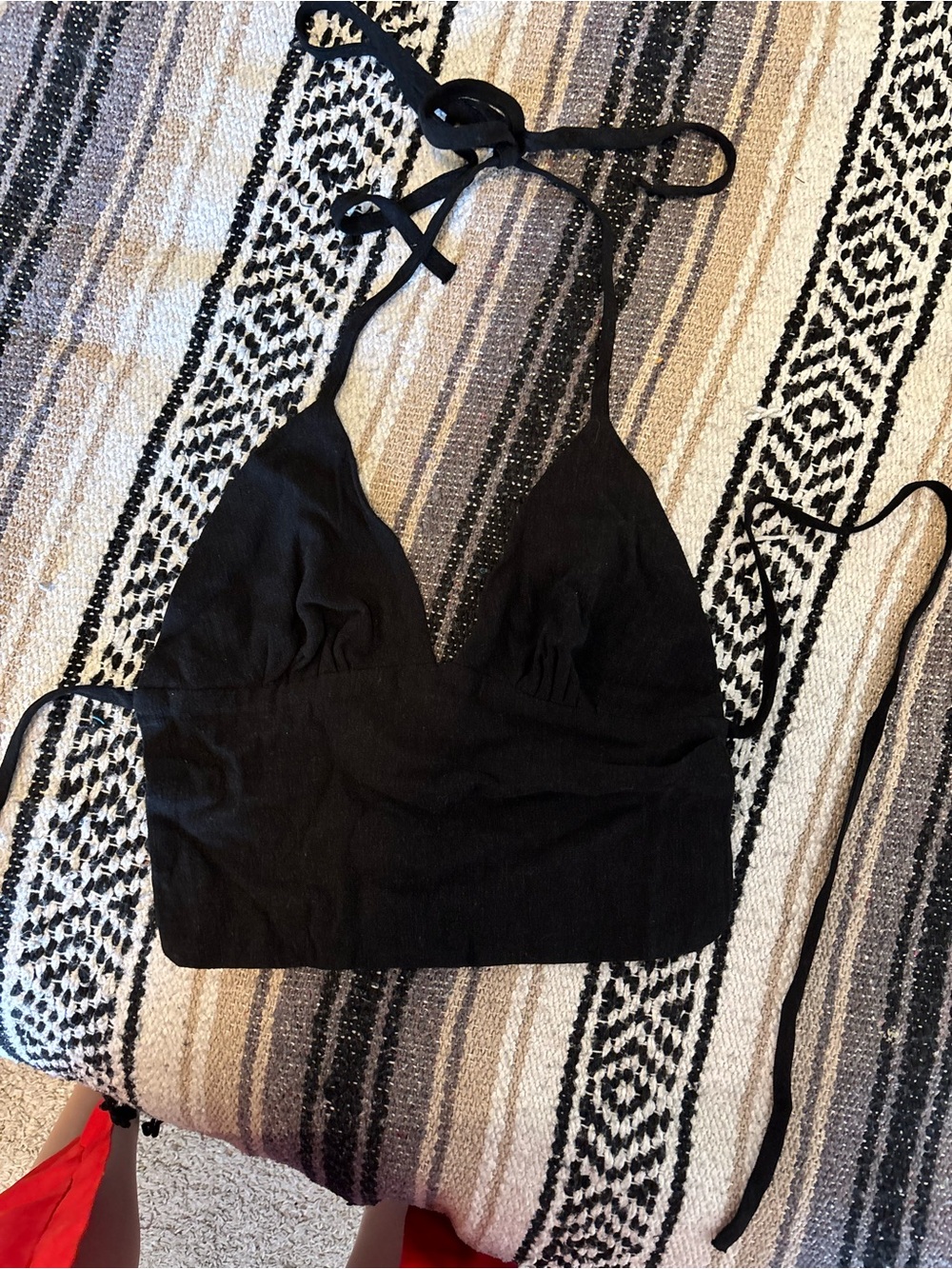 Black Halter Bralette Top - Women